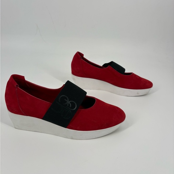 Arche Womens Red Suede Wedge (SB6) - Picture 5 of 9